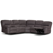 Load image into Gallery viewer, Jersey Corner Modular With Both End Recliner Lounge – Coffee
