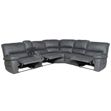 Load image into Gallery viewer, Jersey Corner Modular With Both End Recliner Lounge – Jet Black