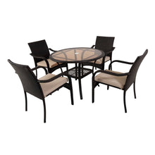Load image into Gallery viewer, San Pico Outdoor Dining Set with Glass Table 4 Seater