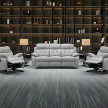 Load image into Gallery viewer, COSMIC 3 SEATER LEATHER LOUNGE W 2 SINGLE RECLINER SET
