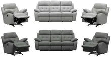 Load image into Gallery viewer, COSMIC 3 SEATER LEATHER LOUNGE W 2 SINGLE RECLINER SET
