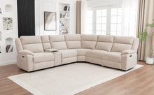 Load image into Gallery viewer, DREAM SOFA CORNER MODULAR WITH 2 END ELECTRIC RECLINERS-BEIGE
