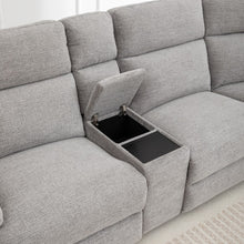 Load image into Gallery viewer, DREAM SOFA CORNER MODULAR WITH 2 END ELECTRIC RECLINERS-GREY
