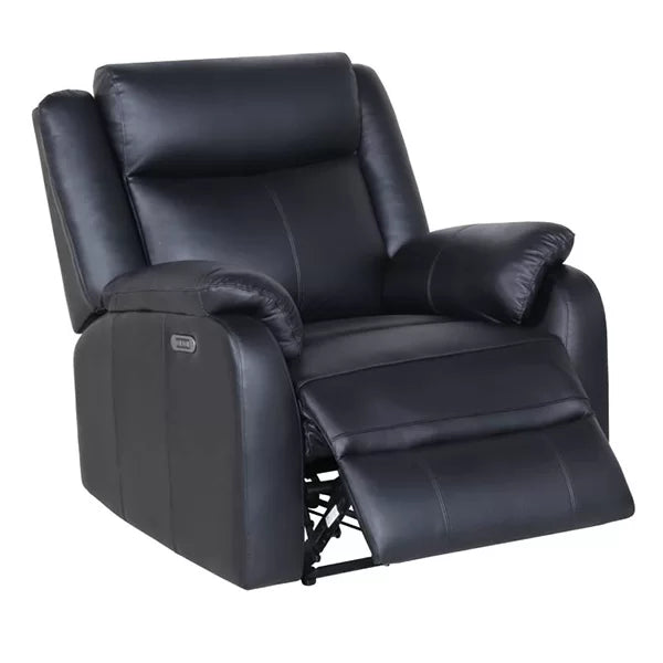 Gaucho/Princeton Leather Powered  Recliner Sofa – Black