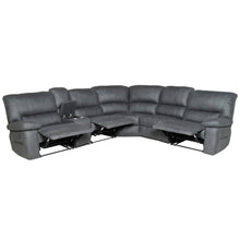Load image into Gallery viewer, Jersey Corner Modular With Both End Recliner Lounge – Jet Black
