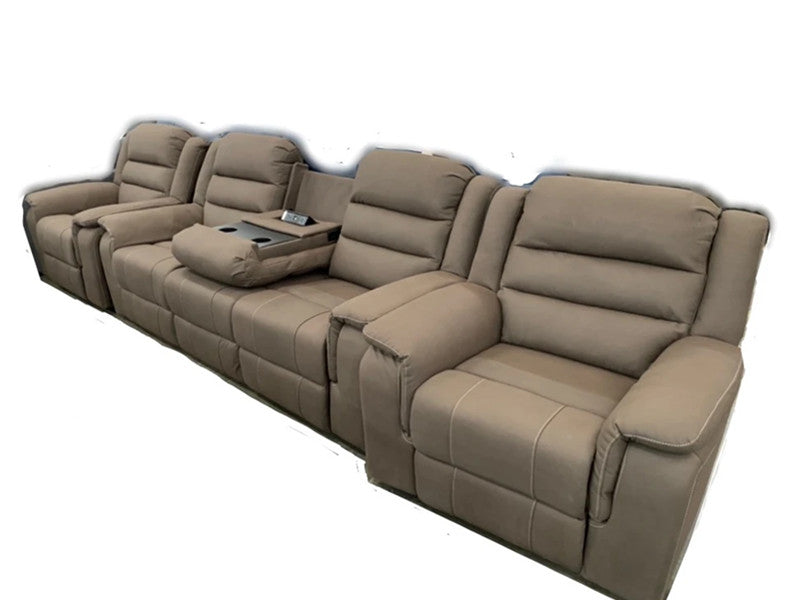 Dane 3RR+R+R with Drop down Function Tray (4 Manual Recliner)
