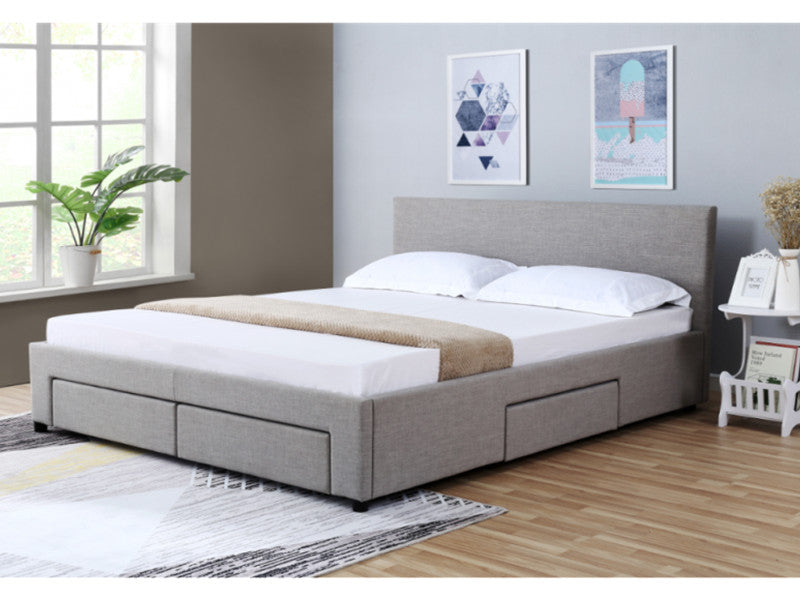 Nicole Upholstered Fabric Double Bed Frame