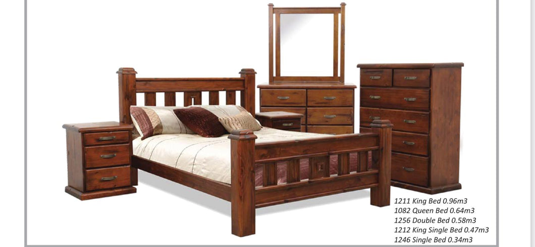 Spring New Zealand Pine Timber Federation Bed, King
