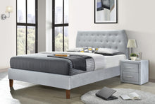 Load image into Gallery viewer, Angela Velvet Fabric Bed frame
